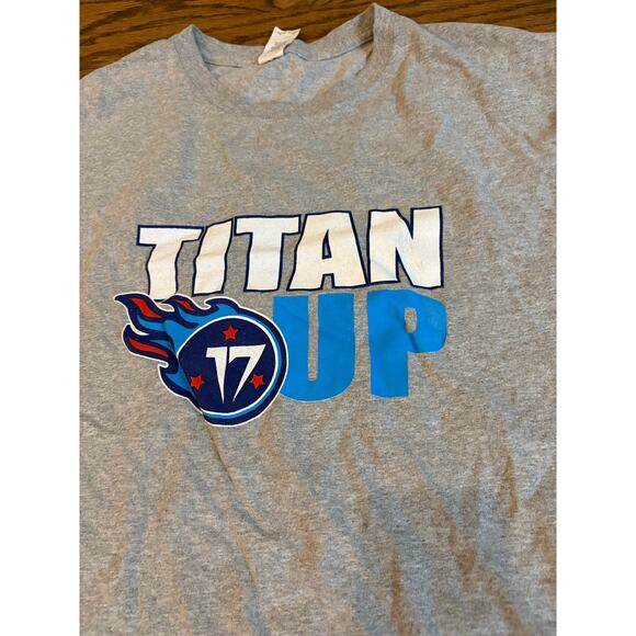 Men's 4XL Tennessee Titans Gildan Heather Gray Titan Nation Logo T-Shirt GUC - Picture 7 of 7